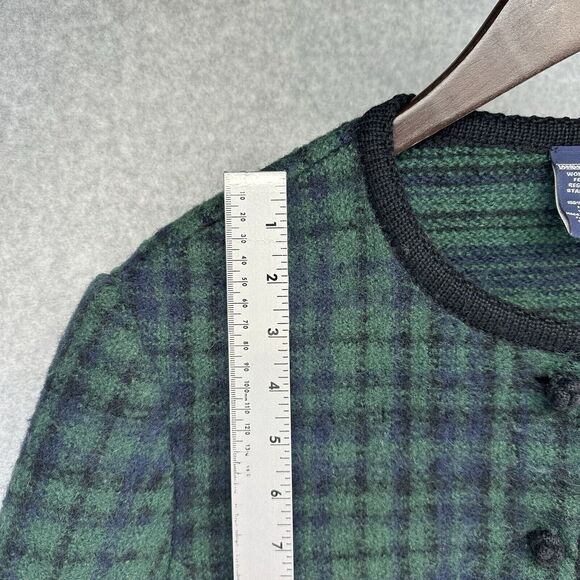 Lands End Womens Knit Sweater Size 10 Regular 100% Wool Button Up Long Sleeve - Picture 4 of 9